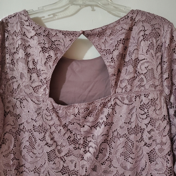 Lavender/Pink Lace Dress - 2X - Picture 3 of 7